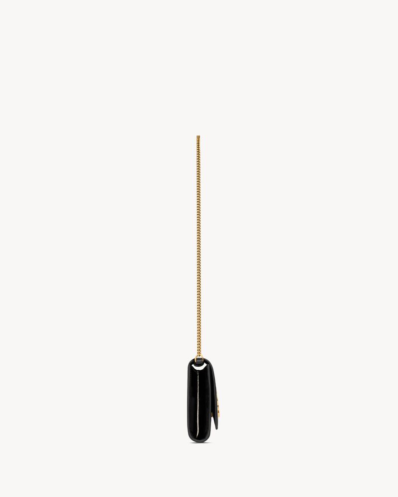 bolsa clutch KATE em couro envernizado