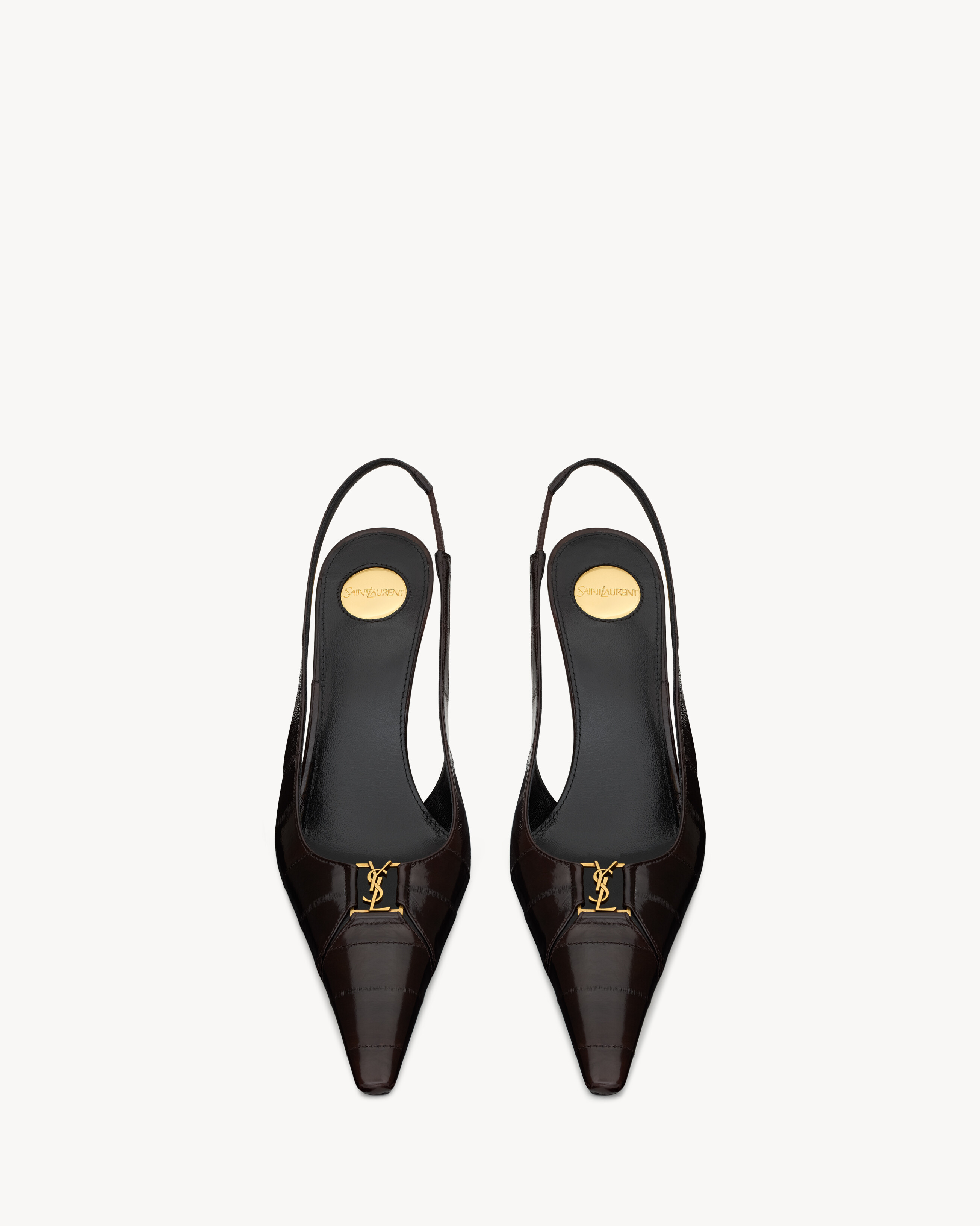 BABYLONE BRETEUIL slingback pumps in hagfish