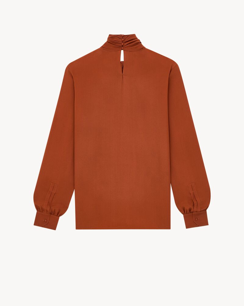 ascot blouse in silk crepe de chine