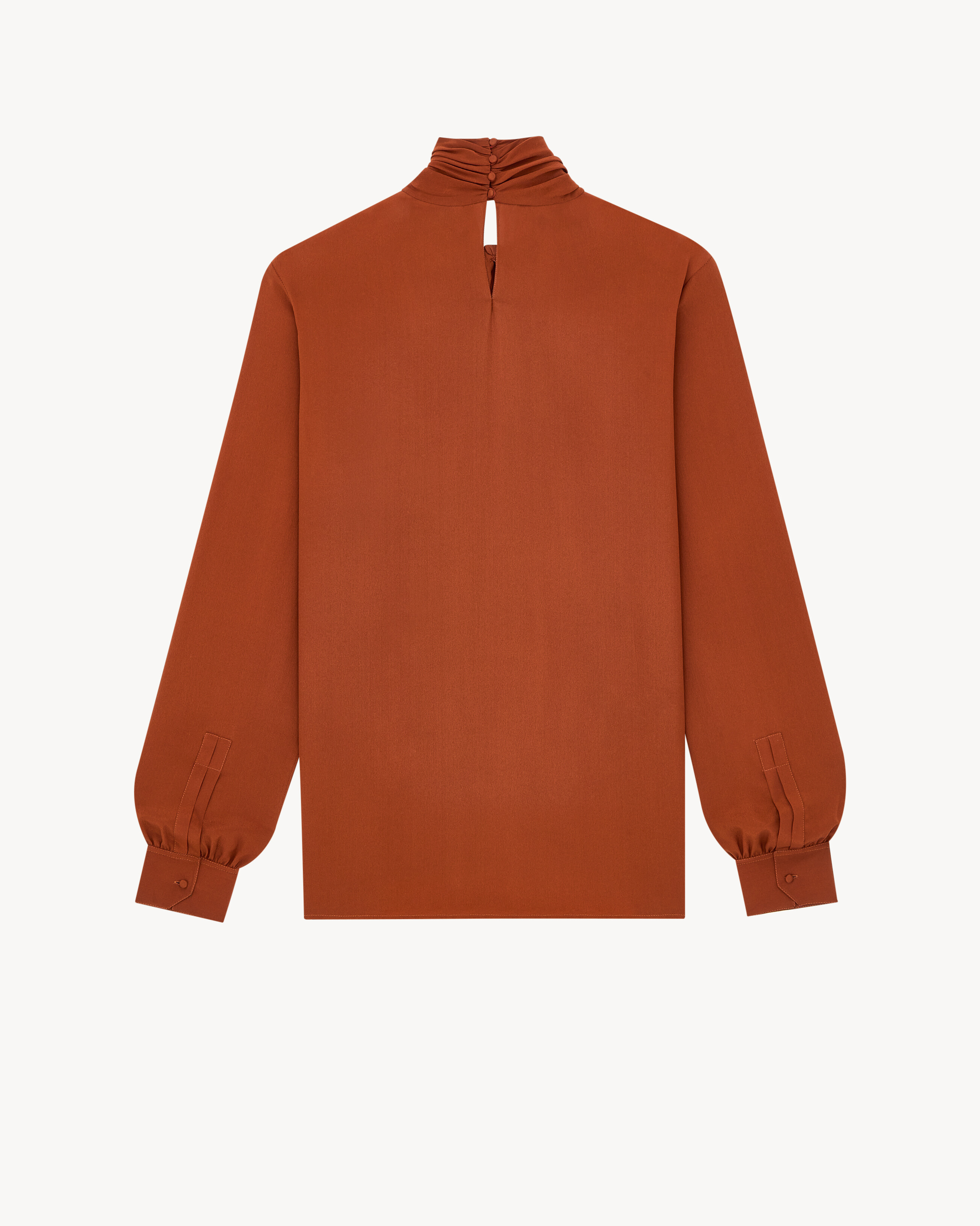ascot blouse in silk crepe de chine