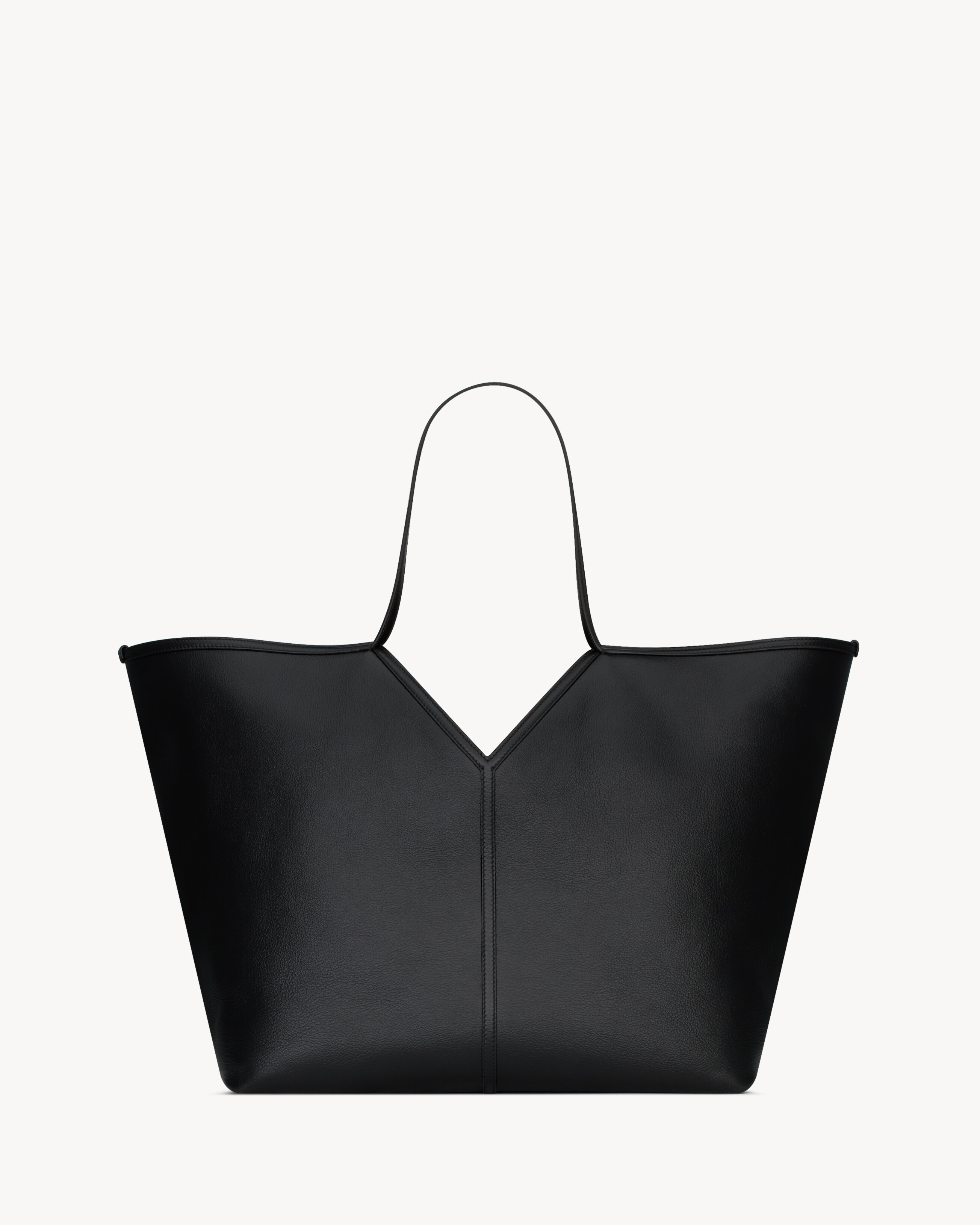 Y slim tote in leather
