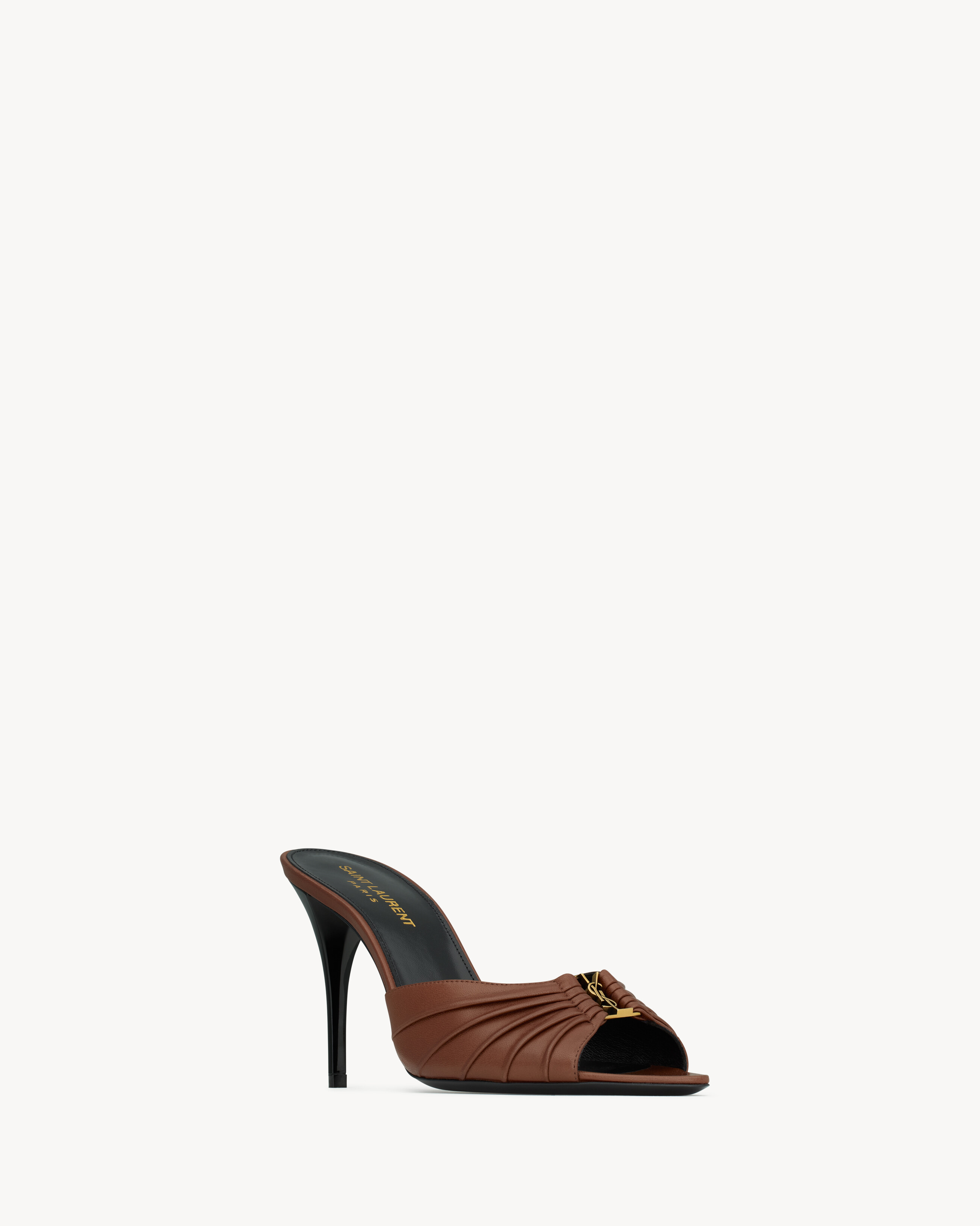 BABYLONE mules en cuir lisse