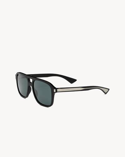 SAINT LAURENT サングラス Saint Laurent Sl881 Black Uni-Sex Aviator Sunglasses | Eyewear Index
