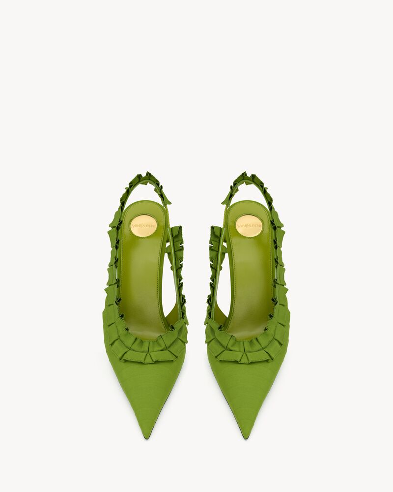 MADELEINE slingback pumps in silk taffeta