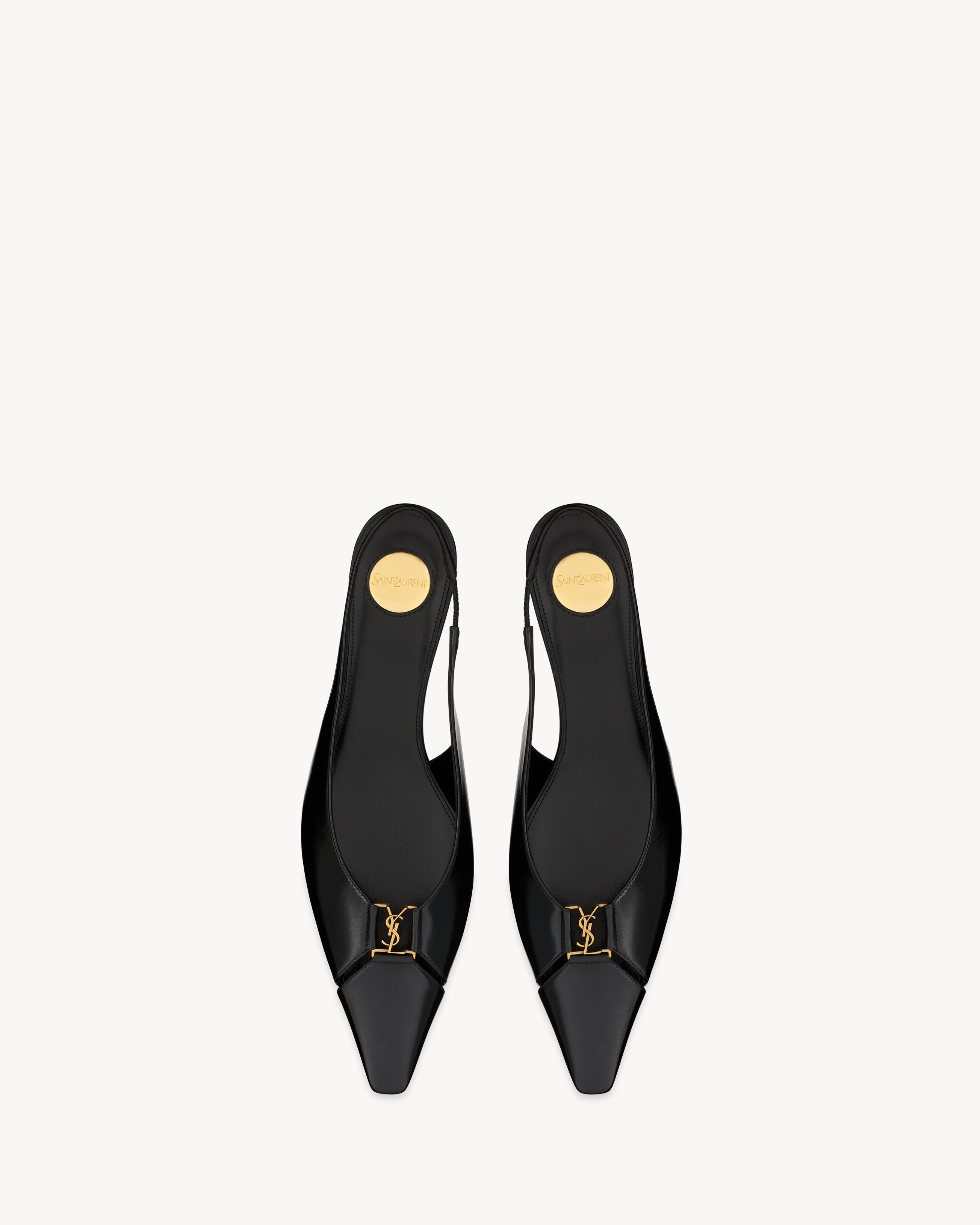 BABYLONE slingbacks en cuir lisse