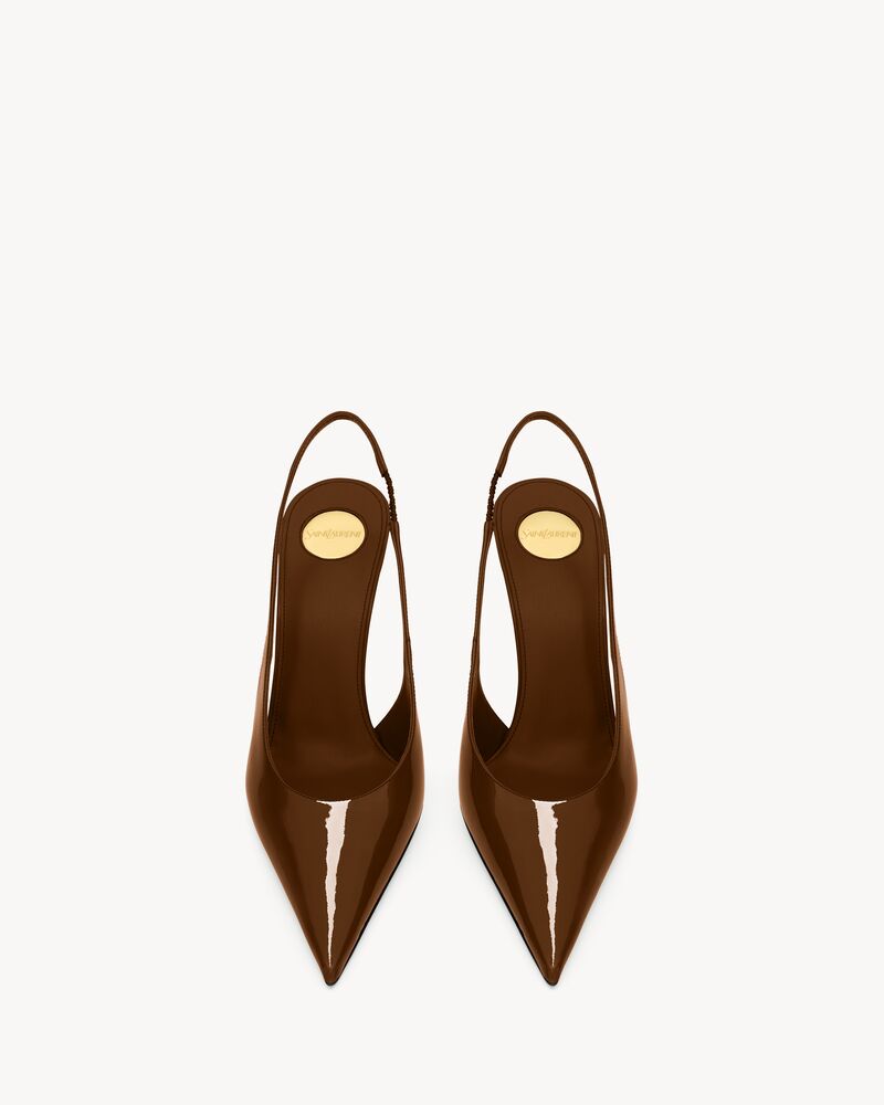 GUERMANTES slingback pumps in patent leather