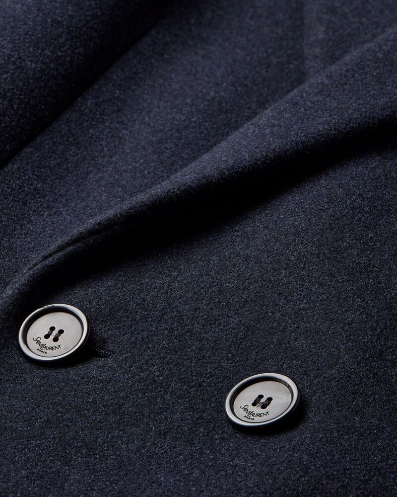 80's coat in double-face wool felt