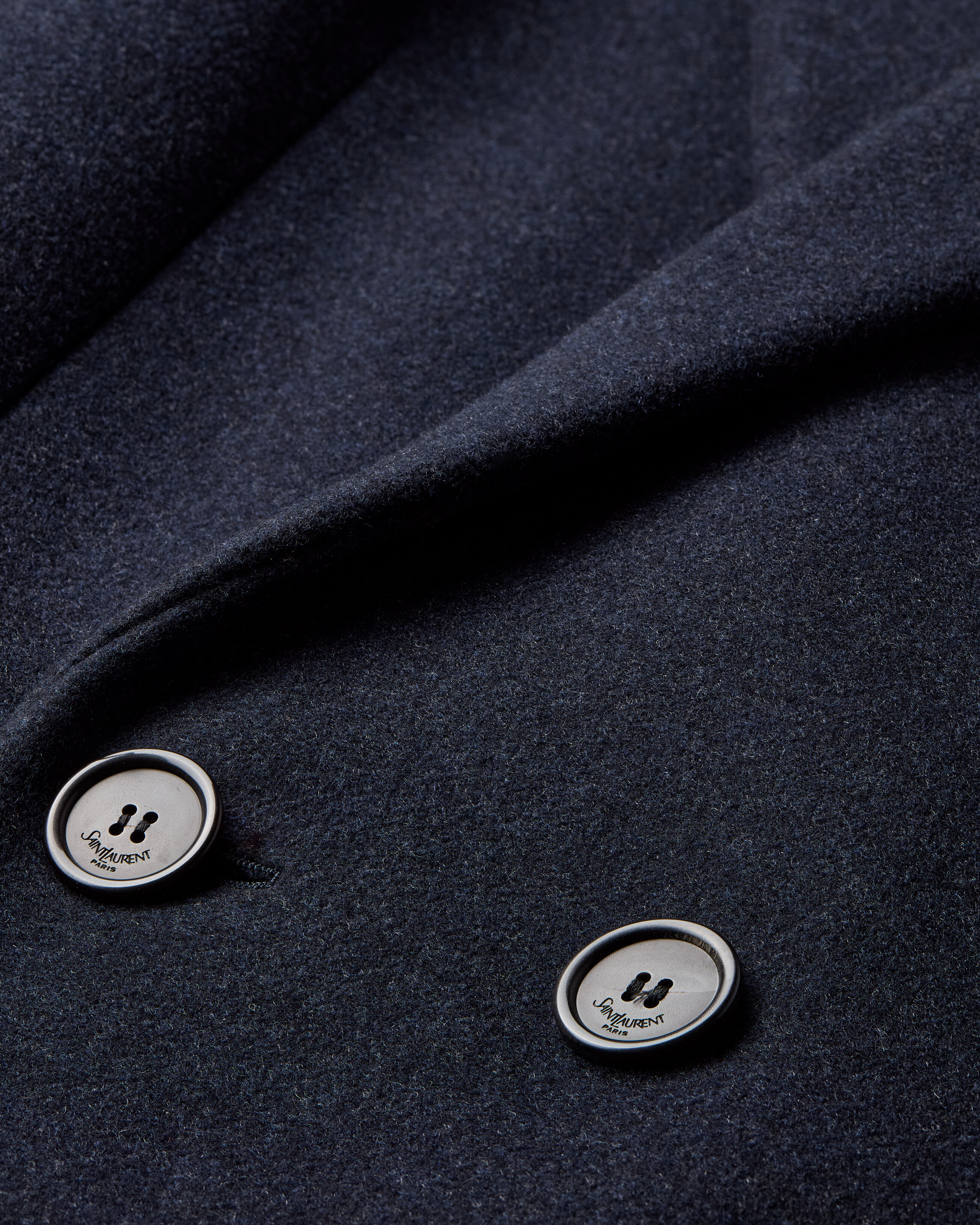 80's coat in double-face wool felt