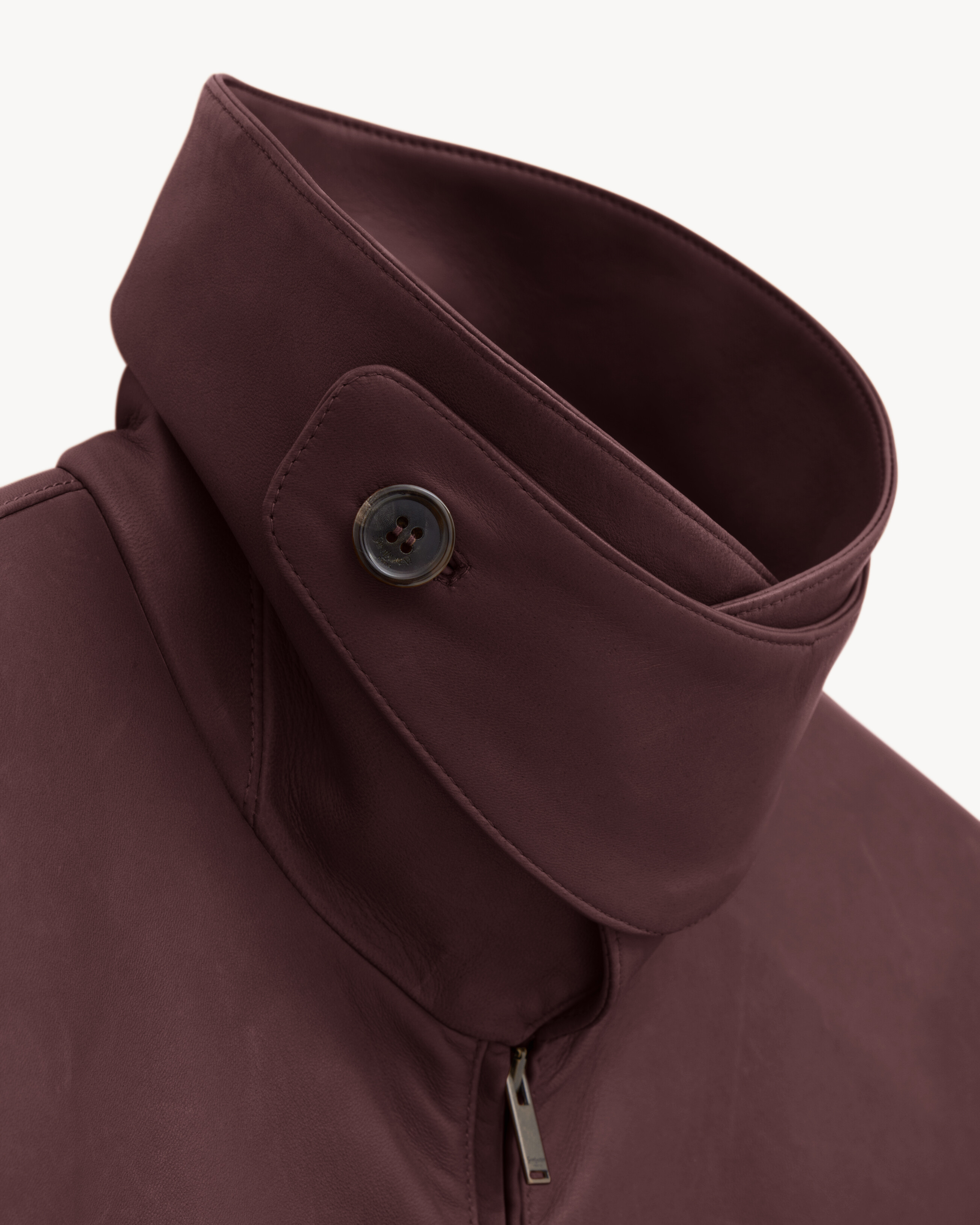 belted jacket in lambskin