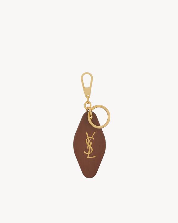 SAINT LAURENT PARIS KEYRING in Brown | Saint Laurent | YSL EN-PL