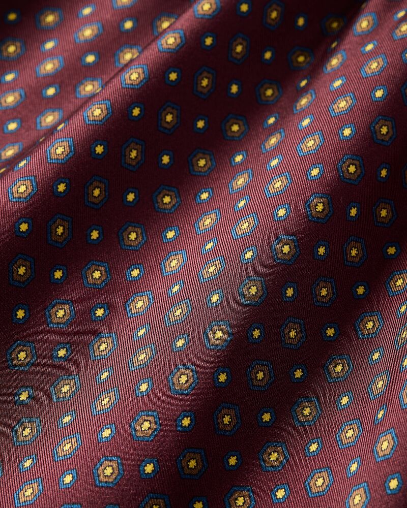 pants in hexagon silk twill