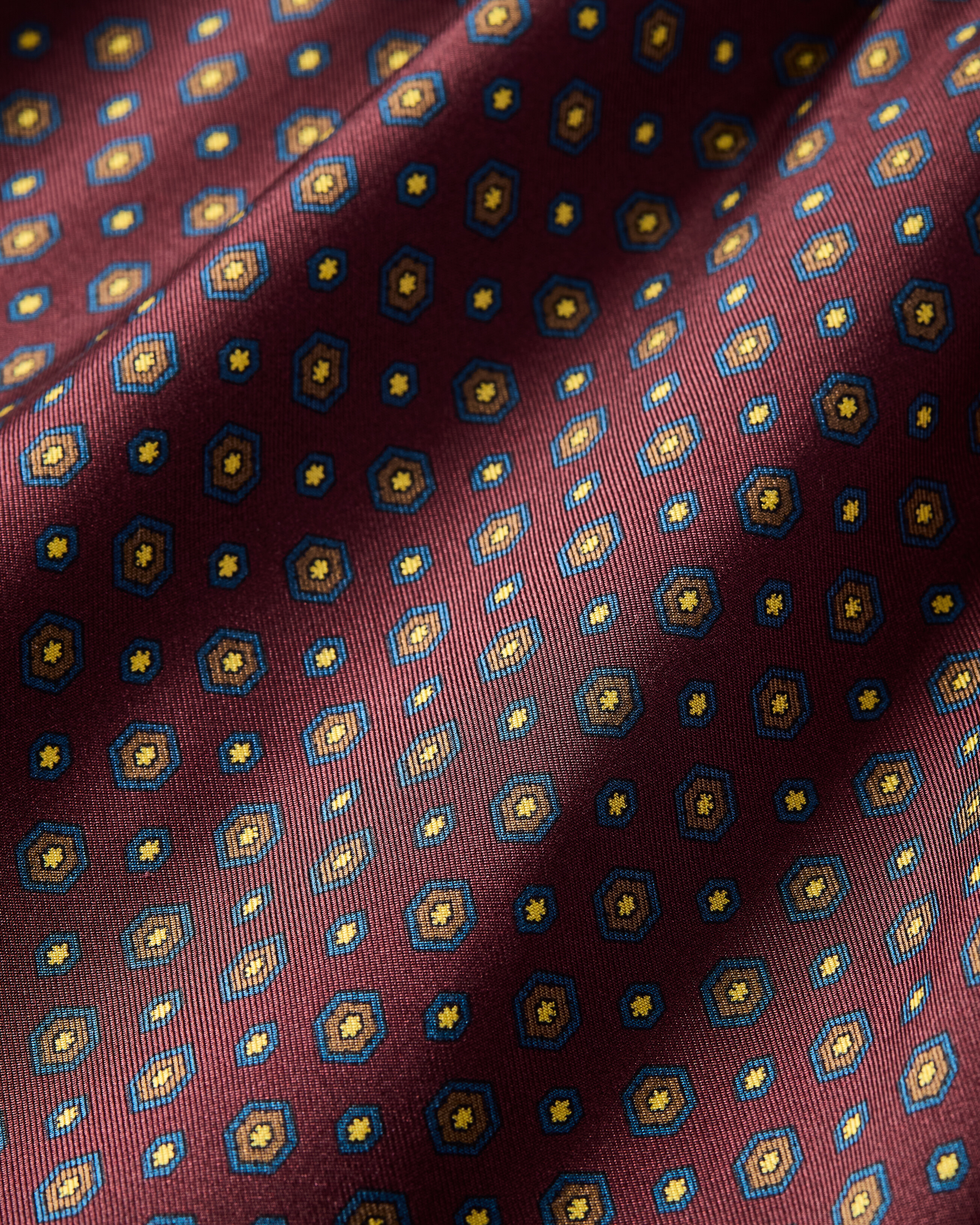 pants in hexagon silk twill