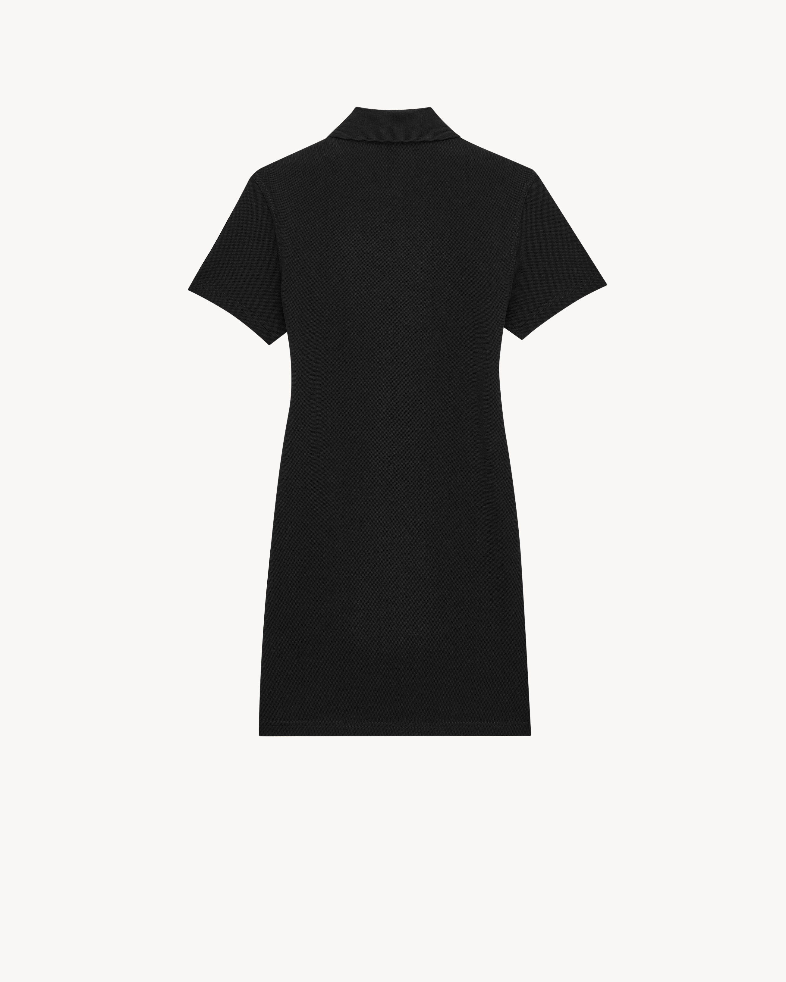 CASSANDRE oversize polo dress in cotton piqué