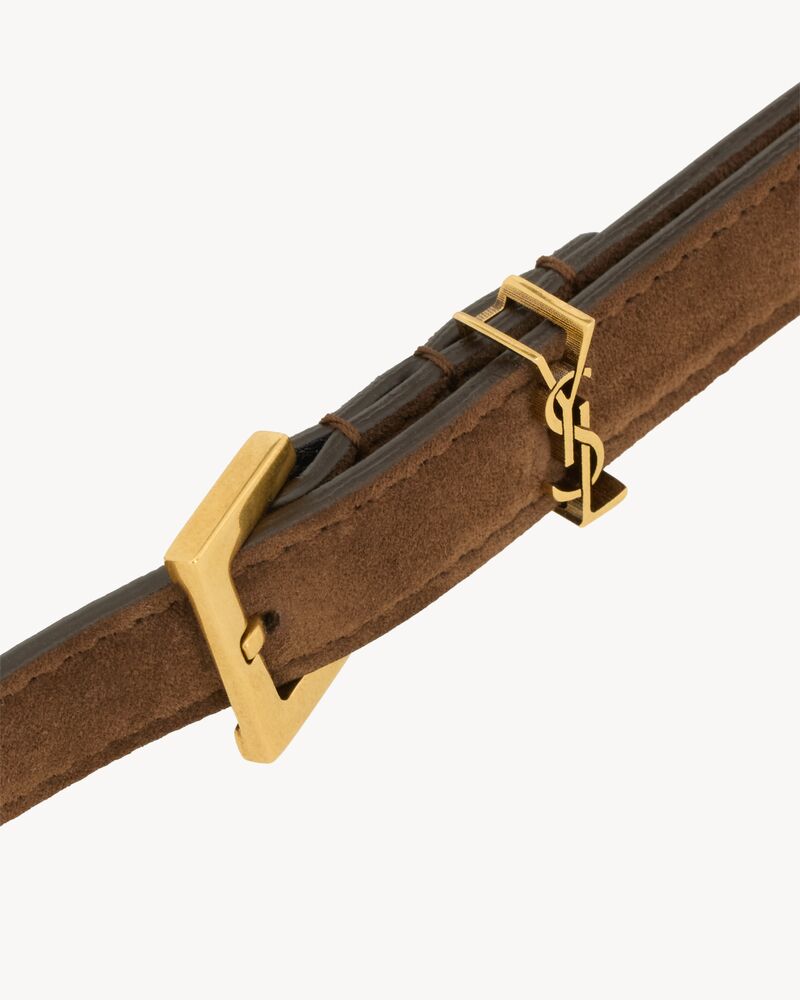 CASSANDRE extra-thin belt in suede