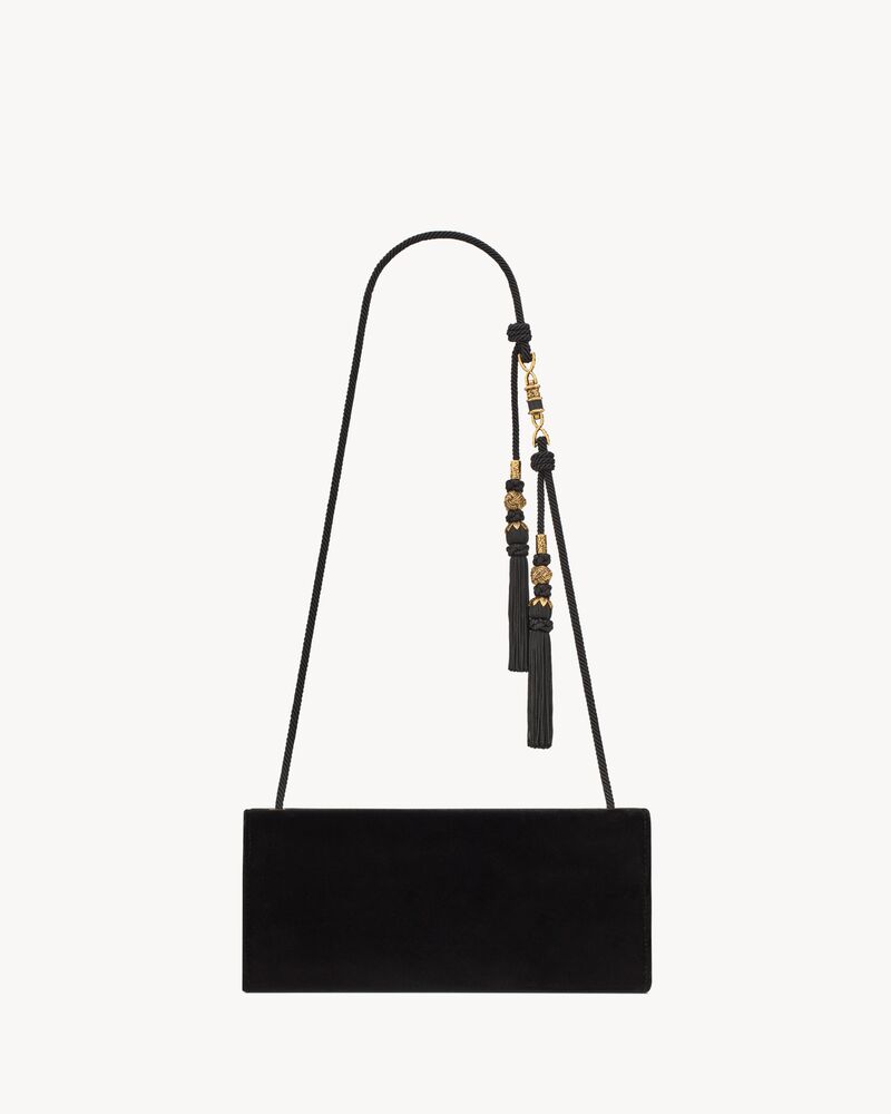 KATE CLUTCH ON CHAIN IN SUEDE