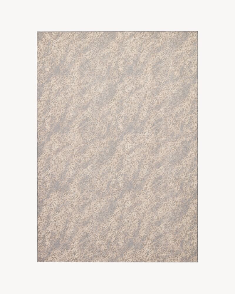 豹纹桑蚕丝平纹细布披肩