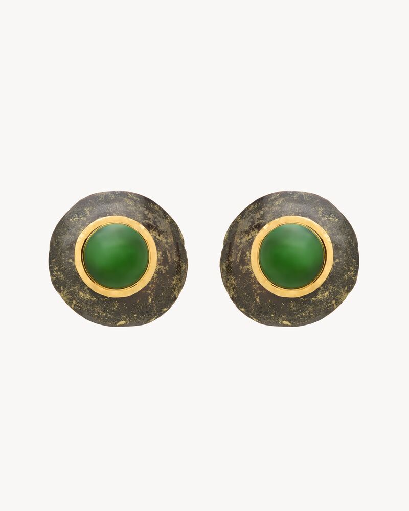 cabochon earrings in ceramic