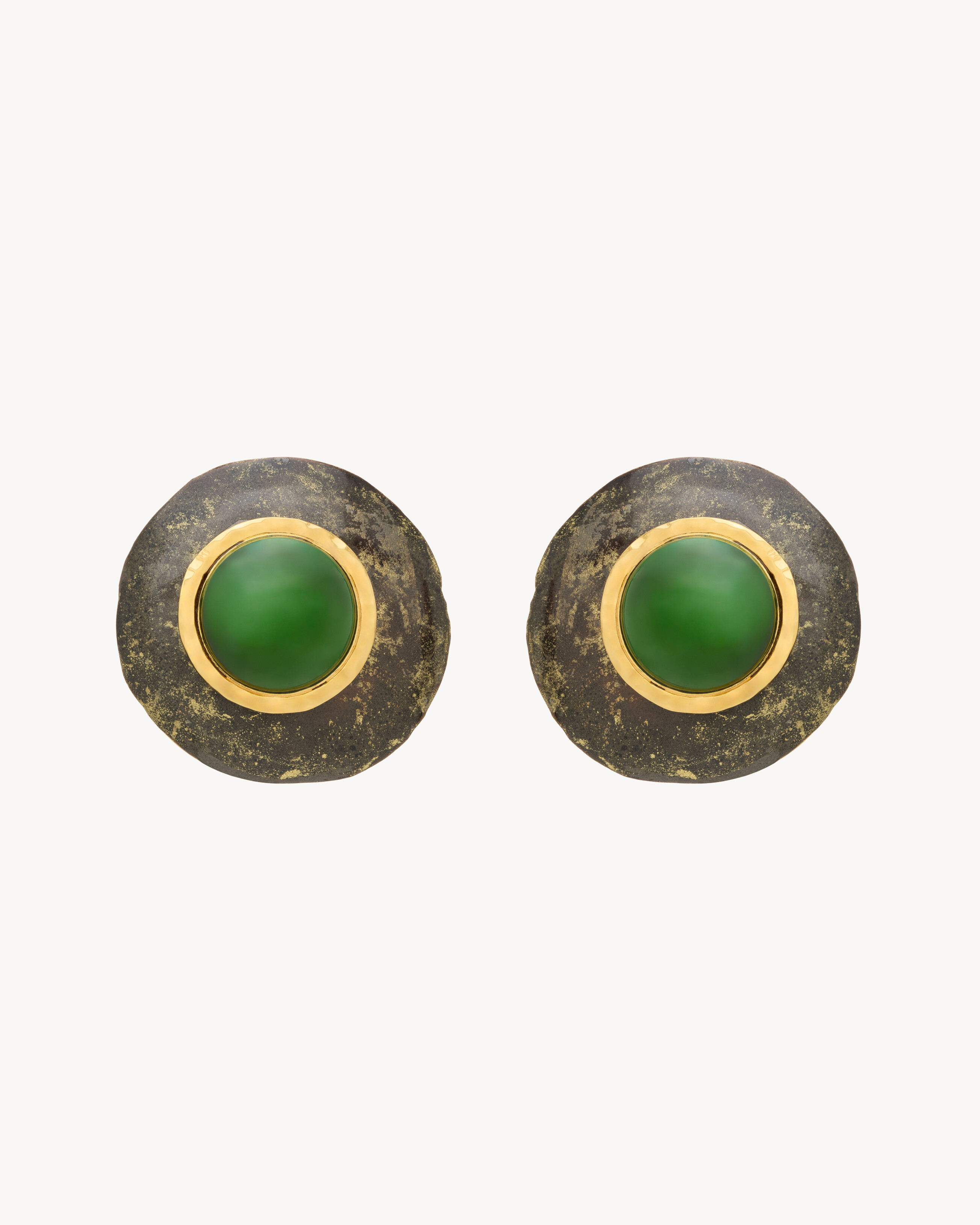 cabochon earrings in ceramic