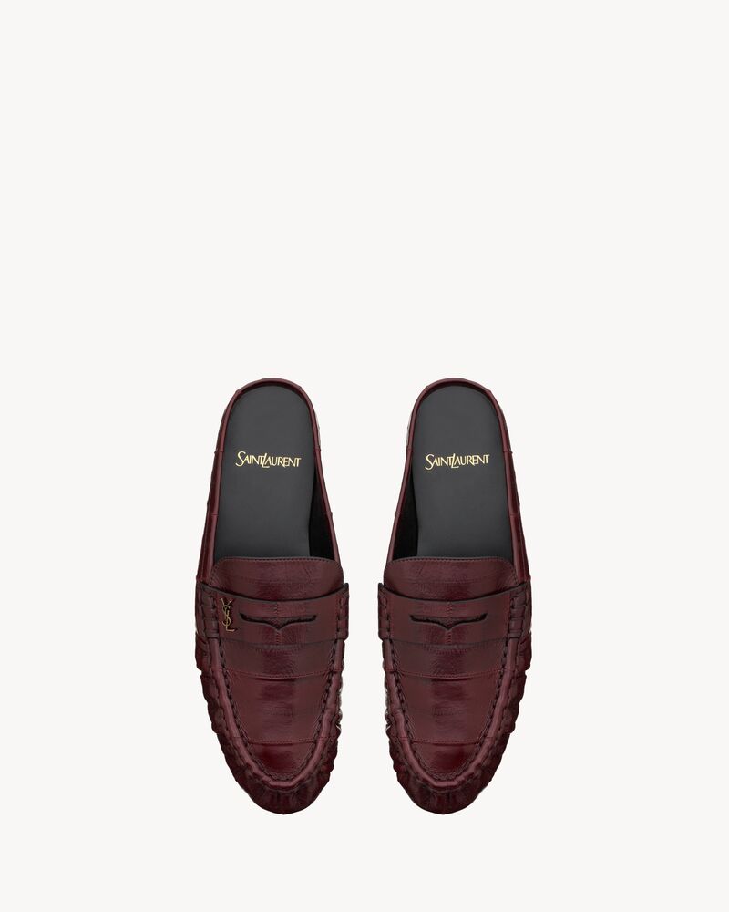 LE LOAFER mules en cuir d’anguille
