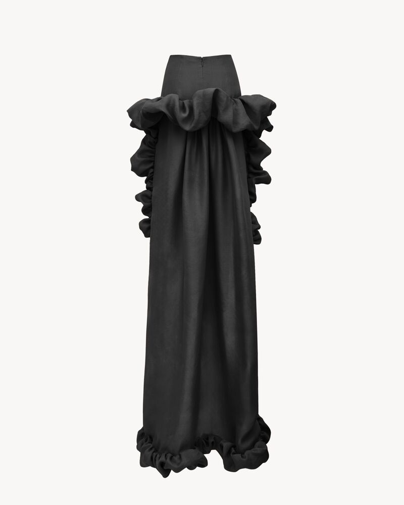 bubble cascade skirt in silk gazar