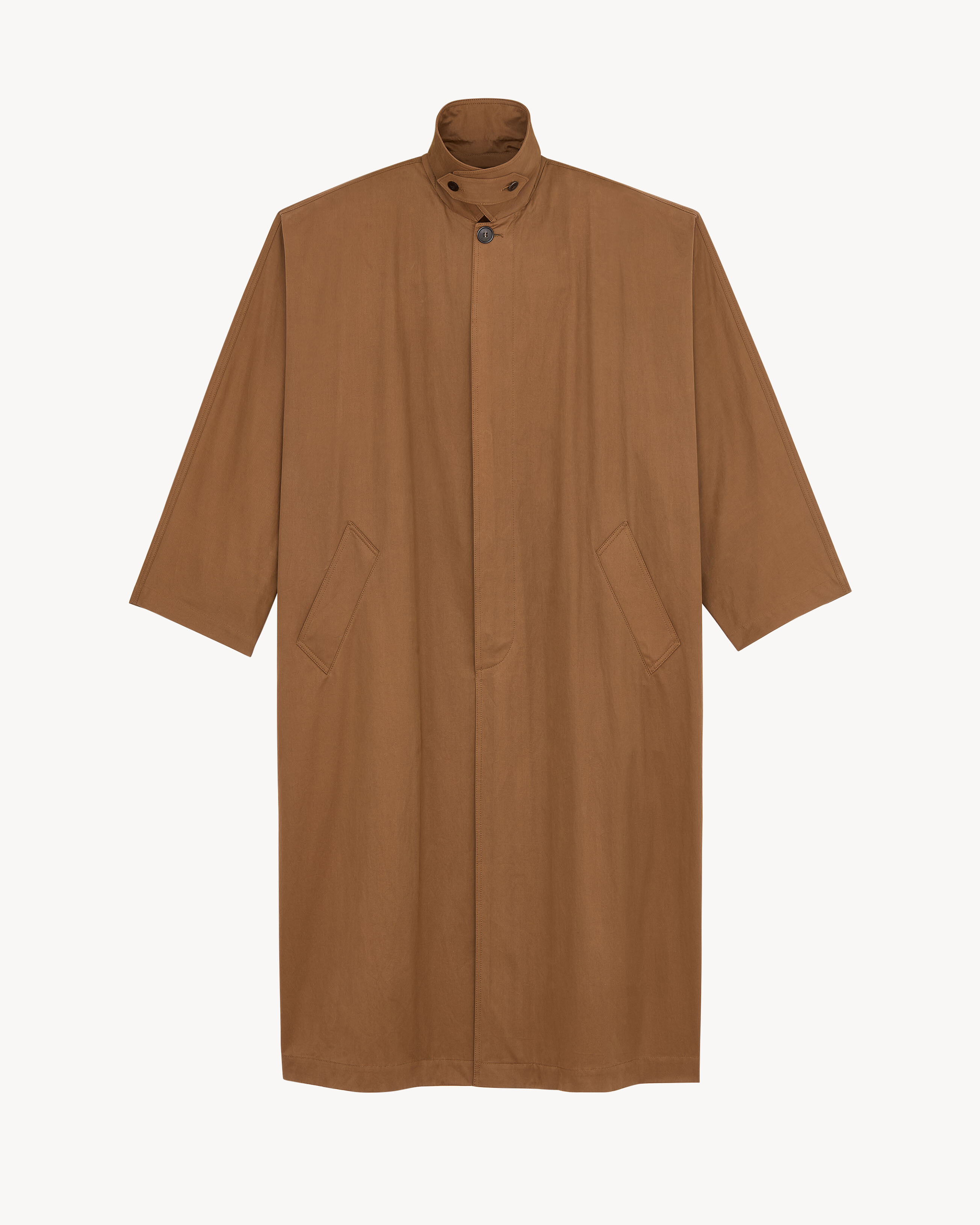 trench coat in water-repellent cotton