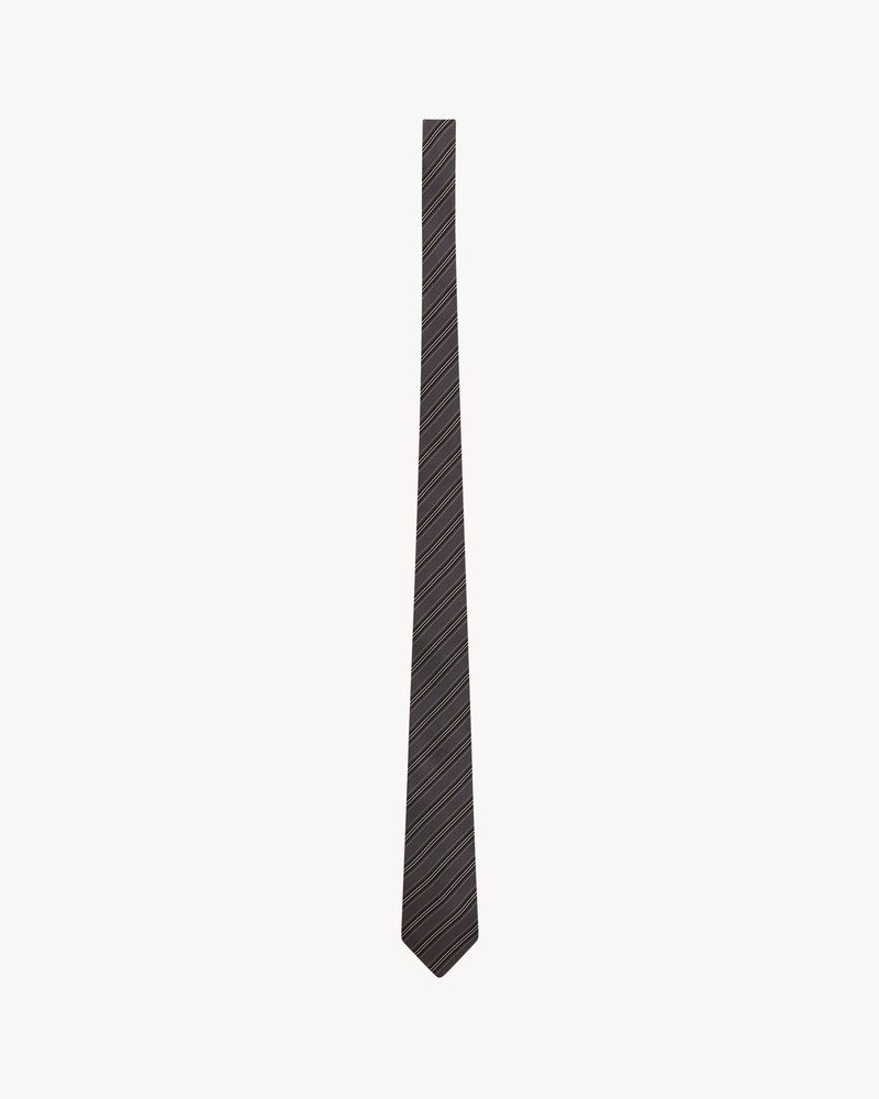 striped tie in silk jacquard