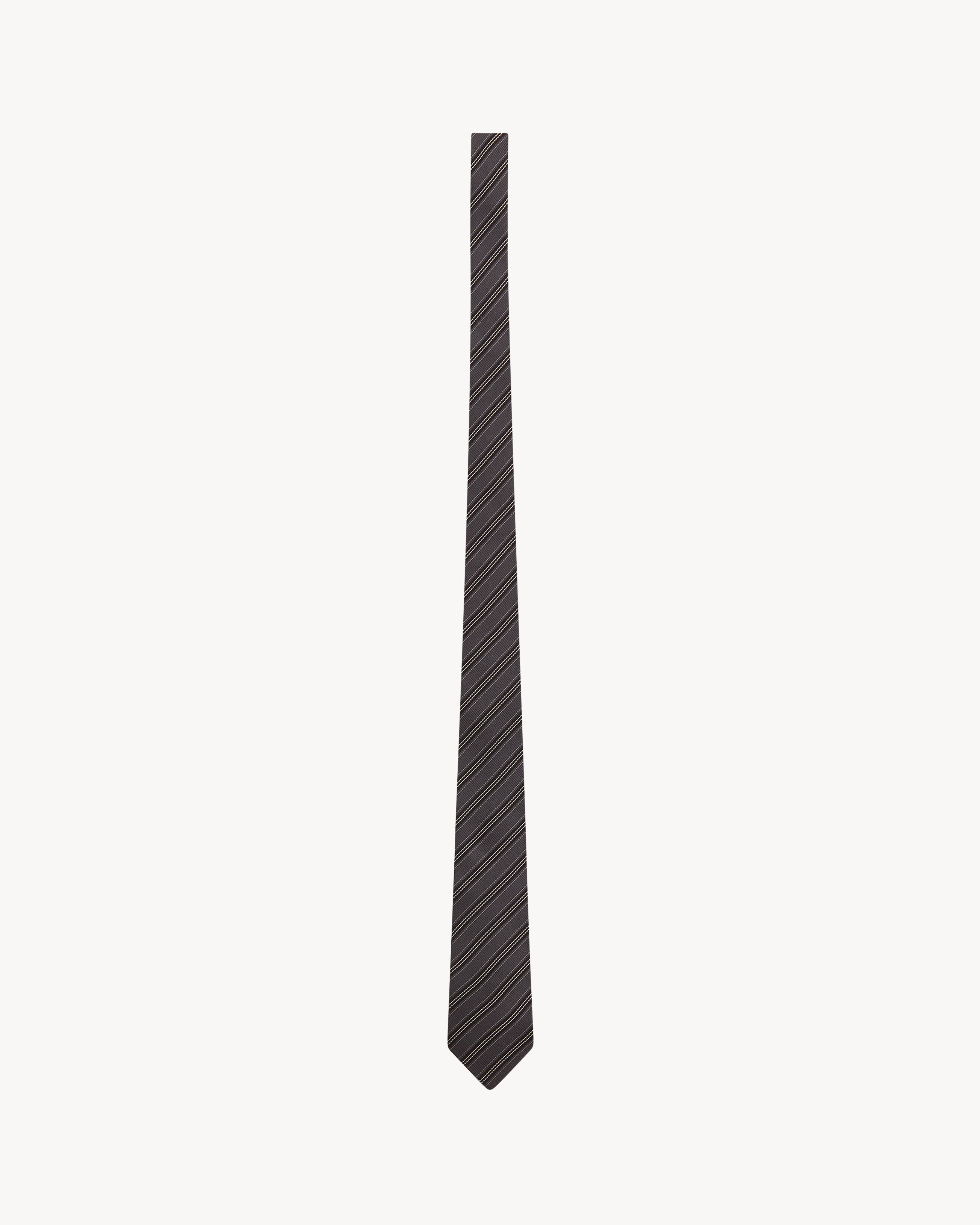 striped tie in silk jacquard