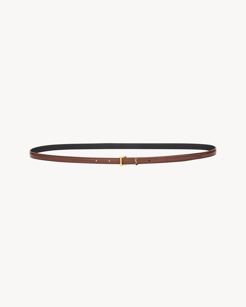 CASSANDRE extra thin belt in aged effect leather
