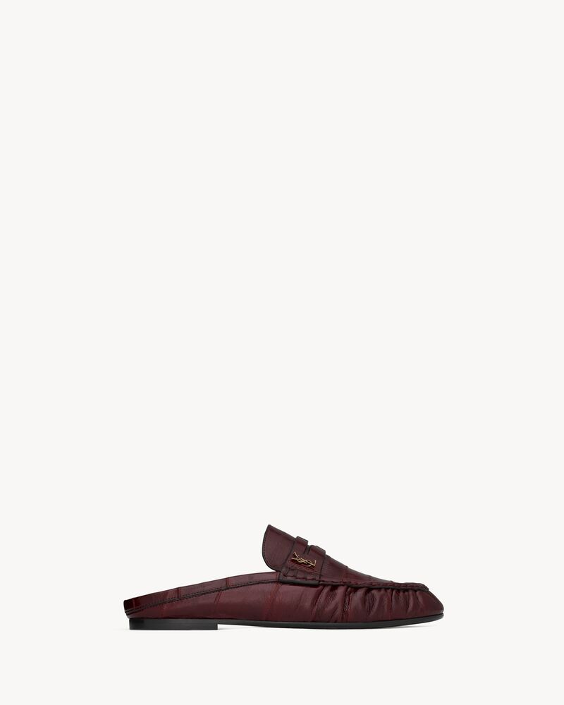 LE LOAFER mules en cuir d’anguille