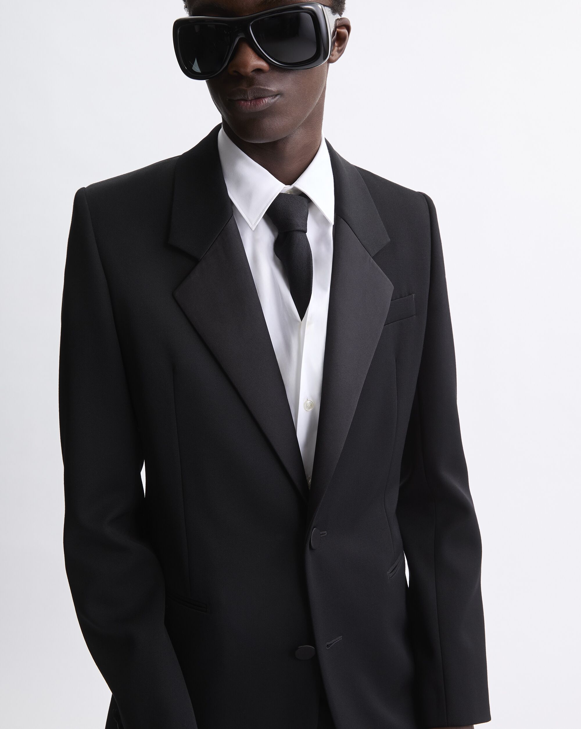 single-breasted tuxedo jacket in grain de poudre