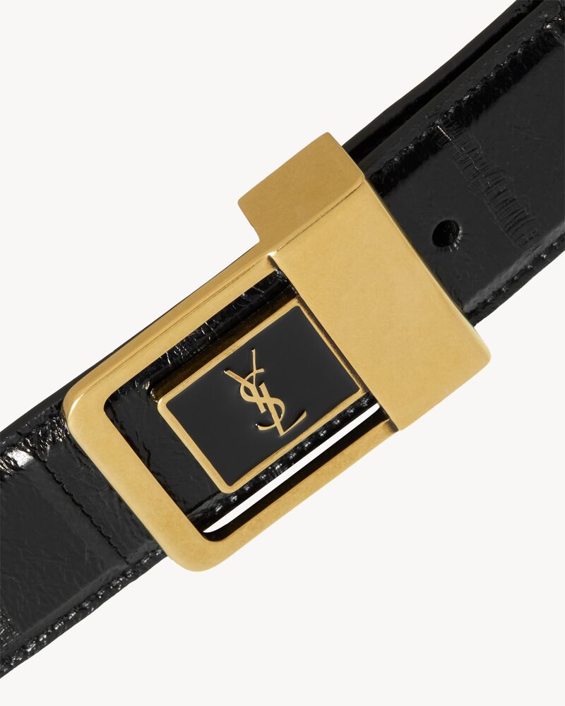 LA 66 buckle belt in eel