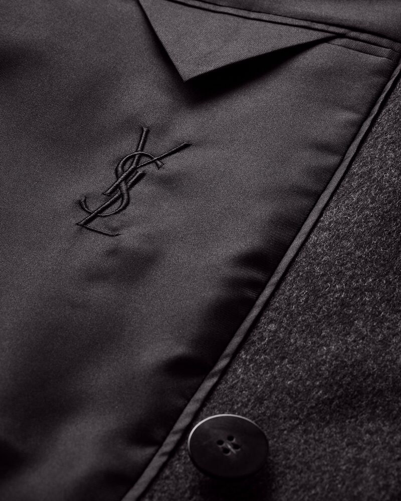 80's coat in double-face brushed wool felt