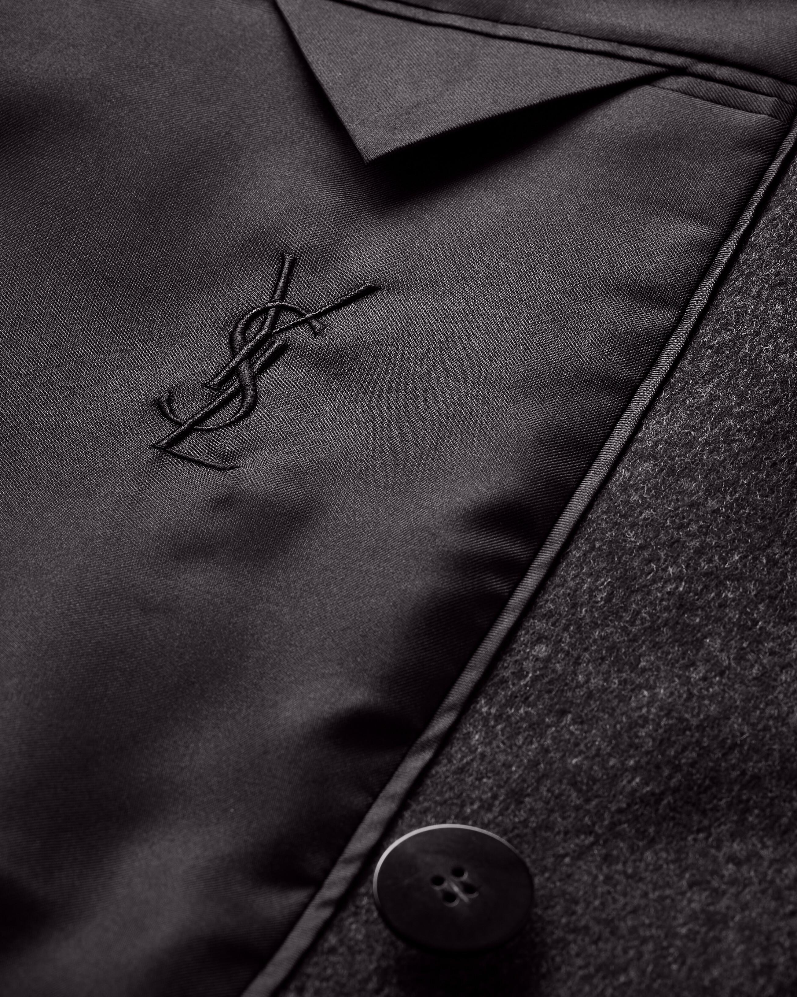 80's coat in double-face brushed wool felt