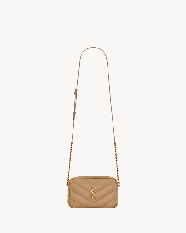 LOULOU mini camera bag in lambskin in Beige | Saint Laurent | YSL