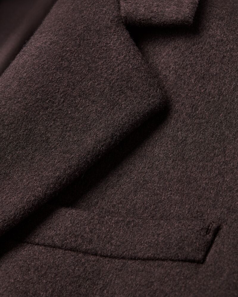 80's coat in double-face brushed wool felt