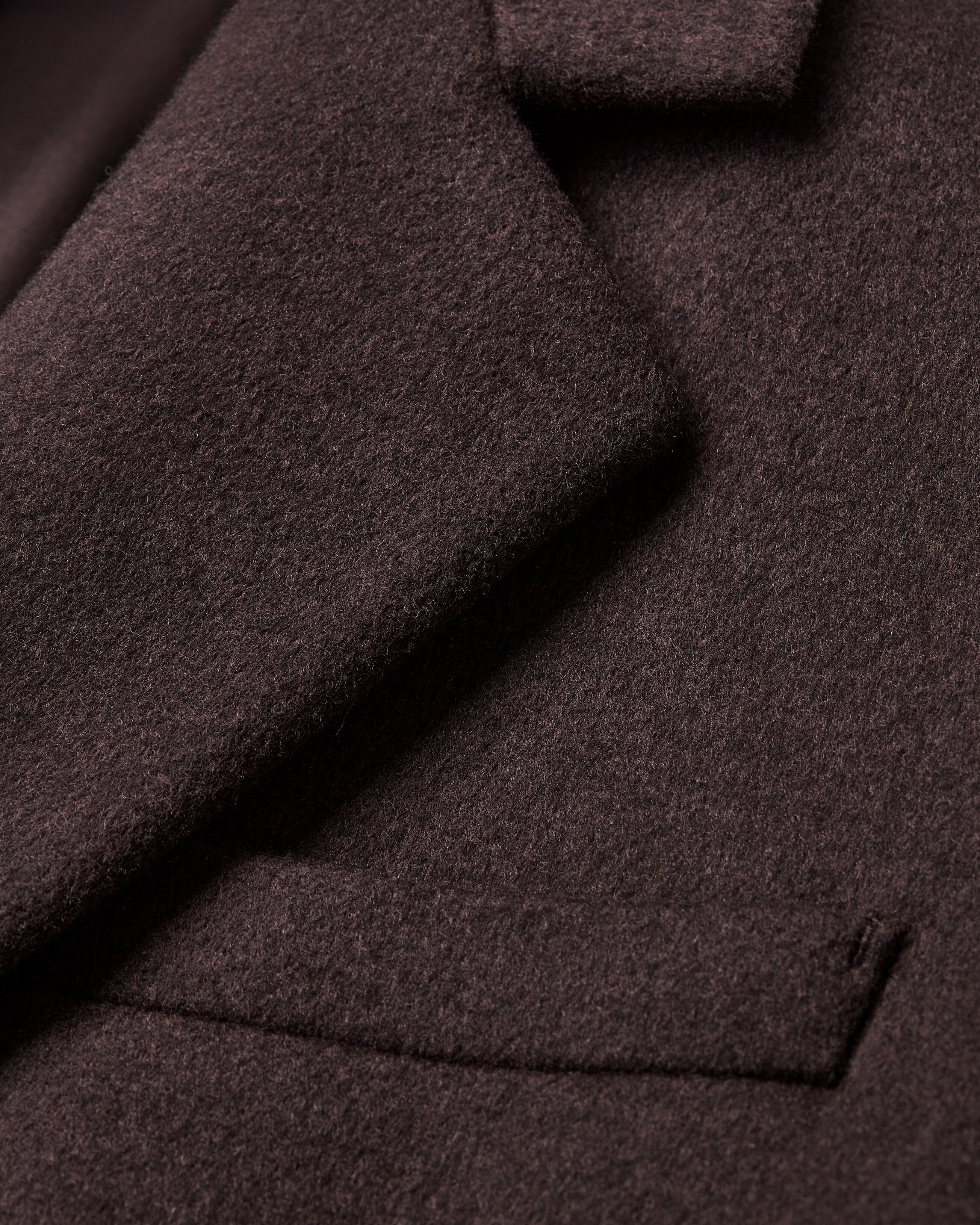 80's coat in double-face brushed wool felt