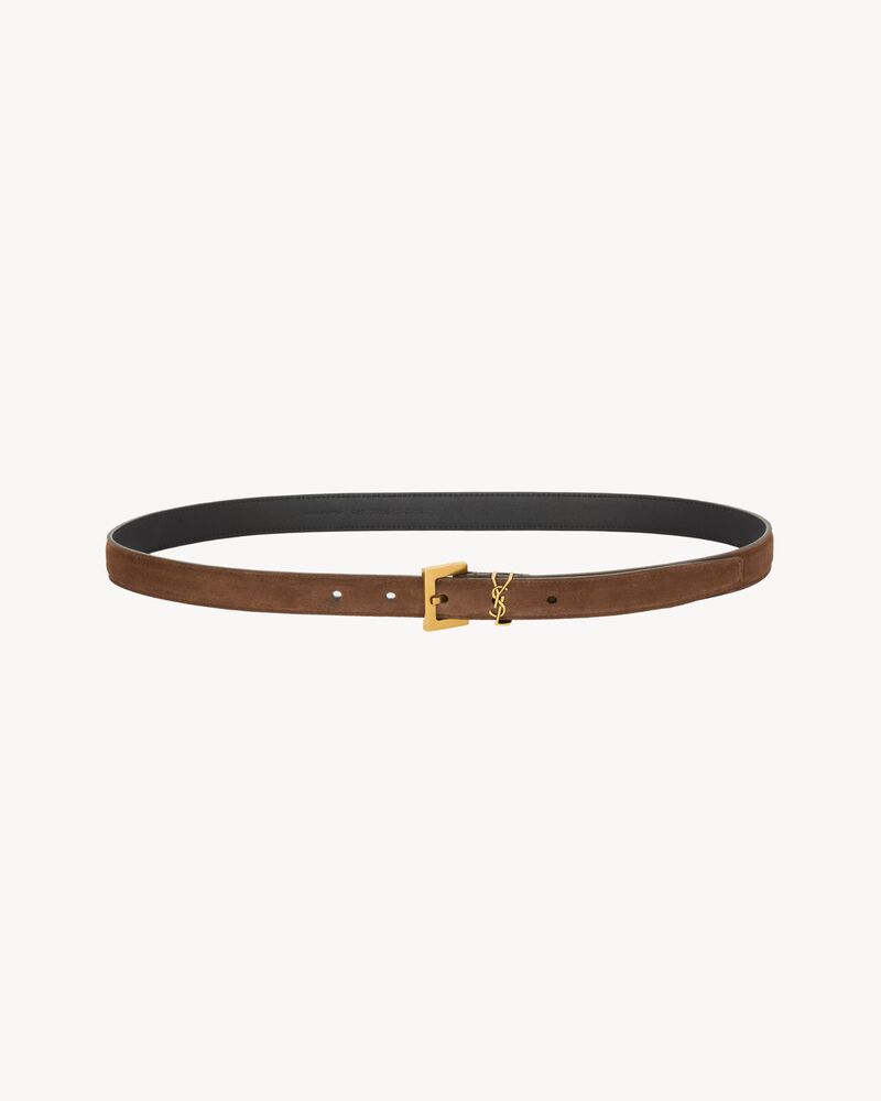CASSANDRE thin belt in suede