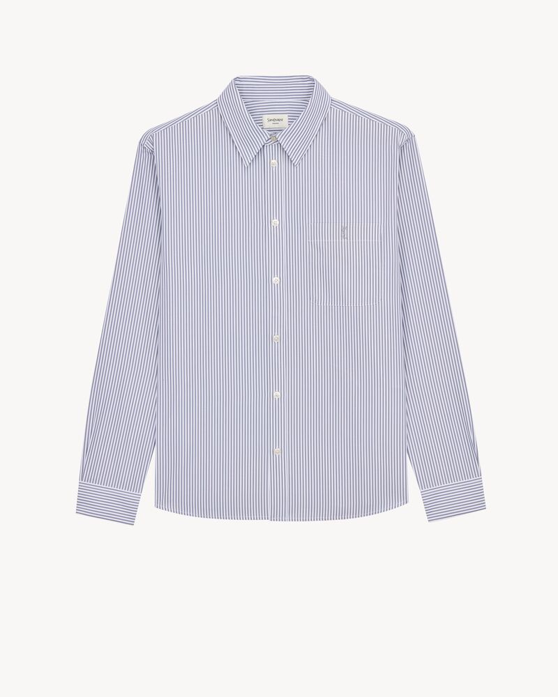 CASSANDRE chemise en popeline de coton à rayures