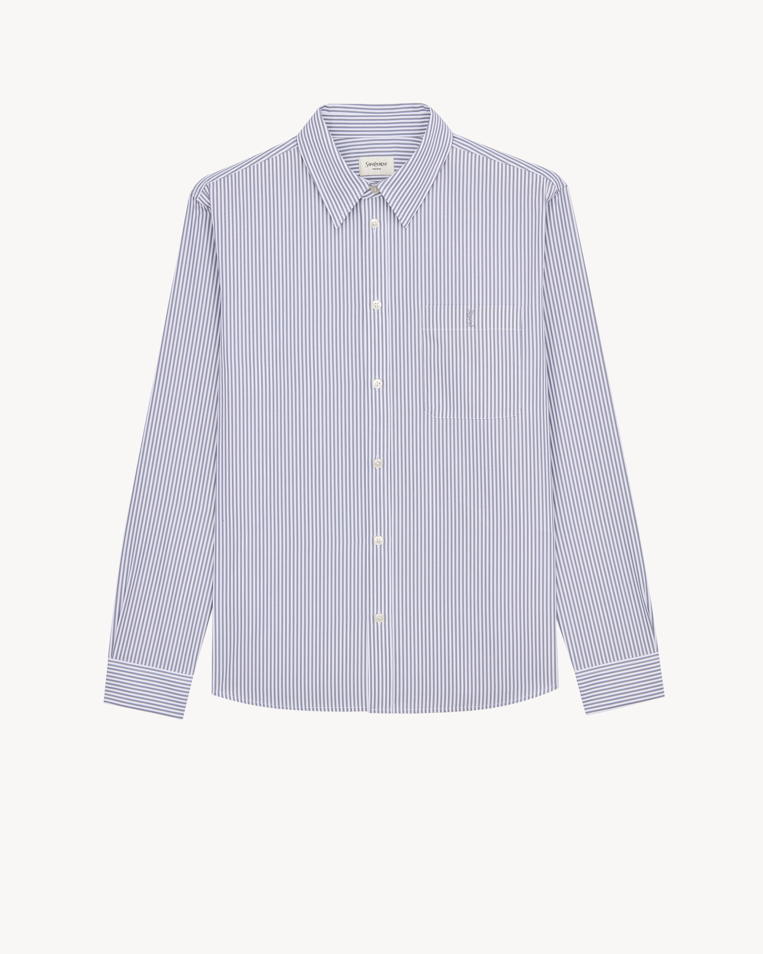 CASSANDRE chemise en popeline de coton à rayures