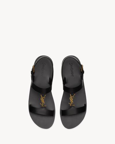 CASSANDRE sandals in smooth leather in Black | Saint Laurent | YSL