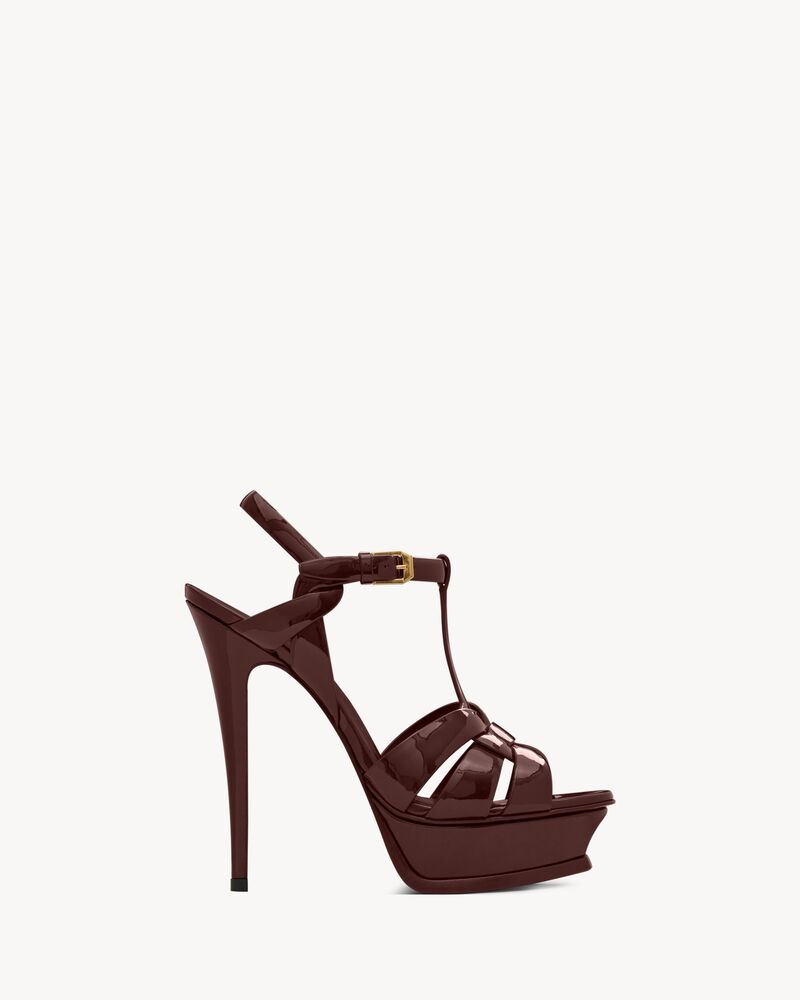 TRIBUTE Plateausandalen aus Lackleder