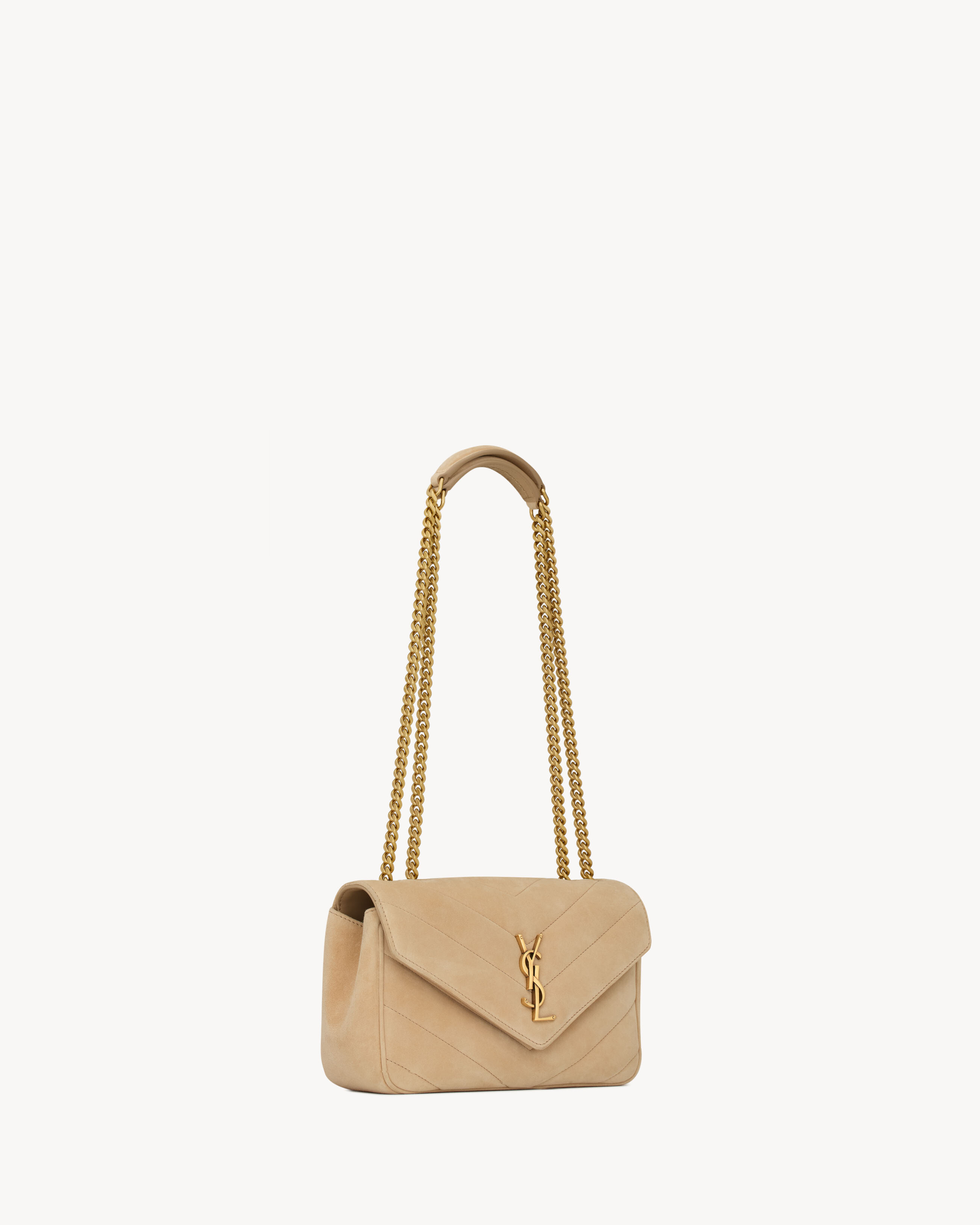 LOULOU SMALL EN suède MATELASSÉ