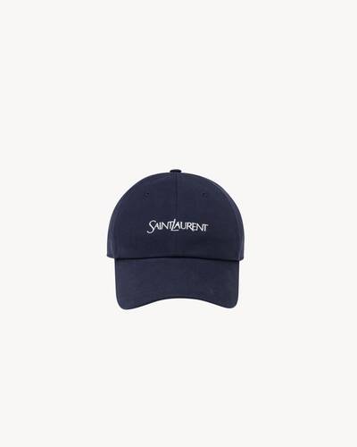 SAINT LAURENT cap in cotton gabardine in Blue | Saint Laurent