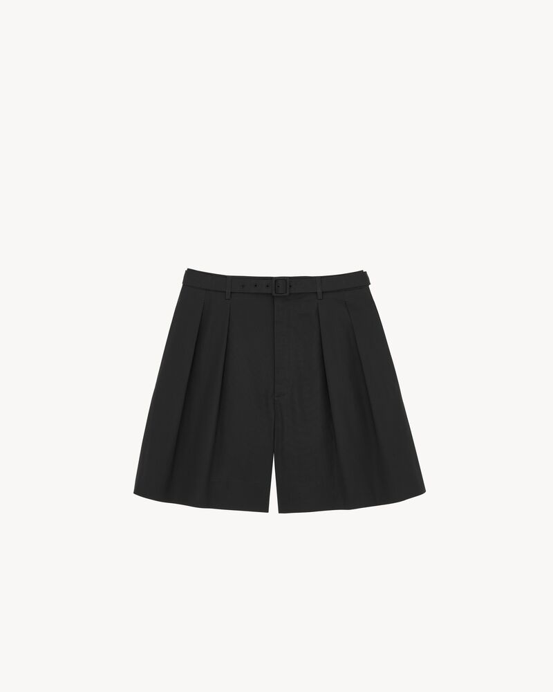 shorts in cotton poplin