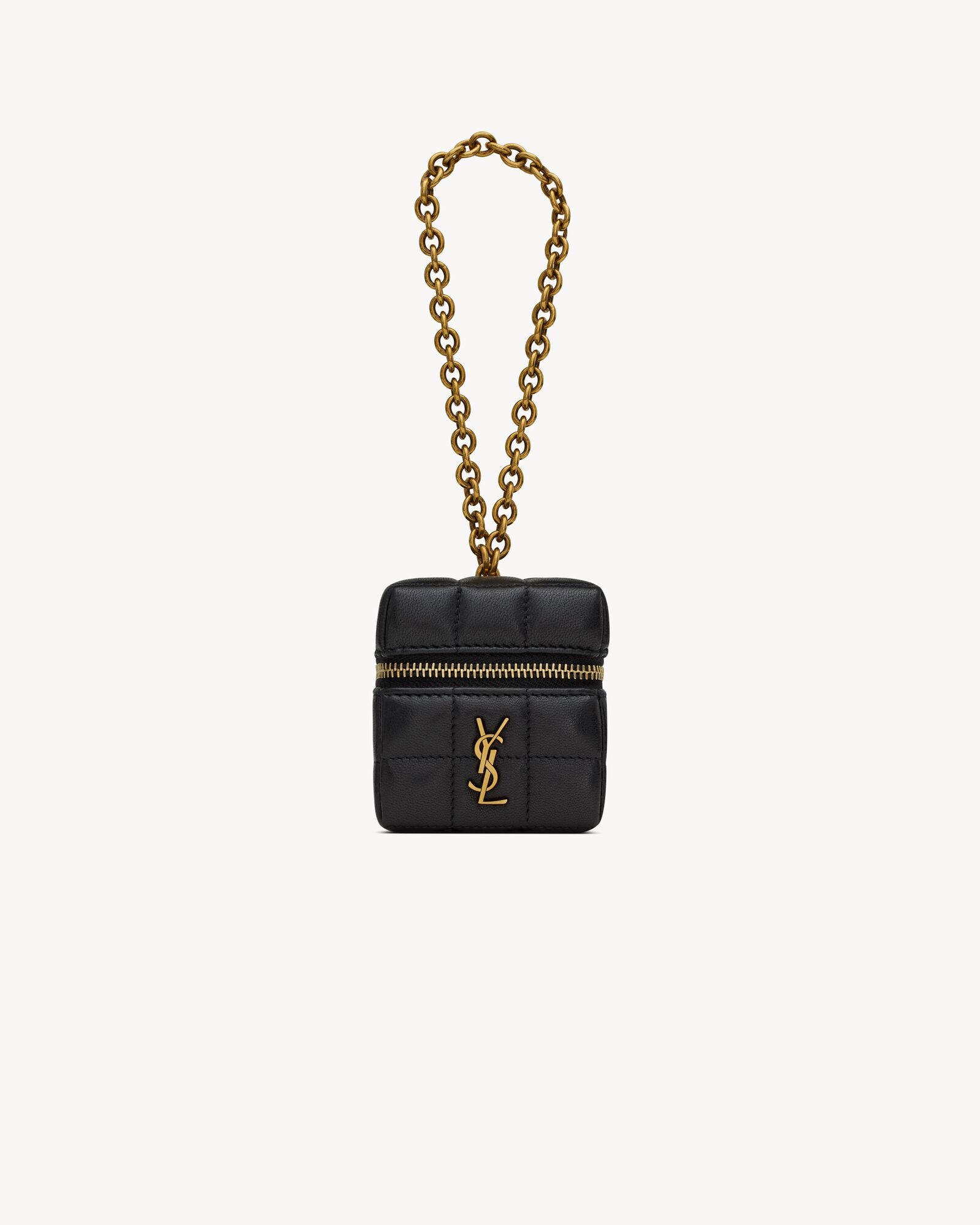 CASSANDRE MATELASSÉ CARRÉ mini cube on chain in lambskin — 773592AABVP1000