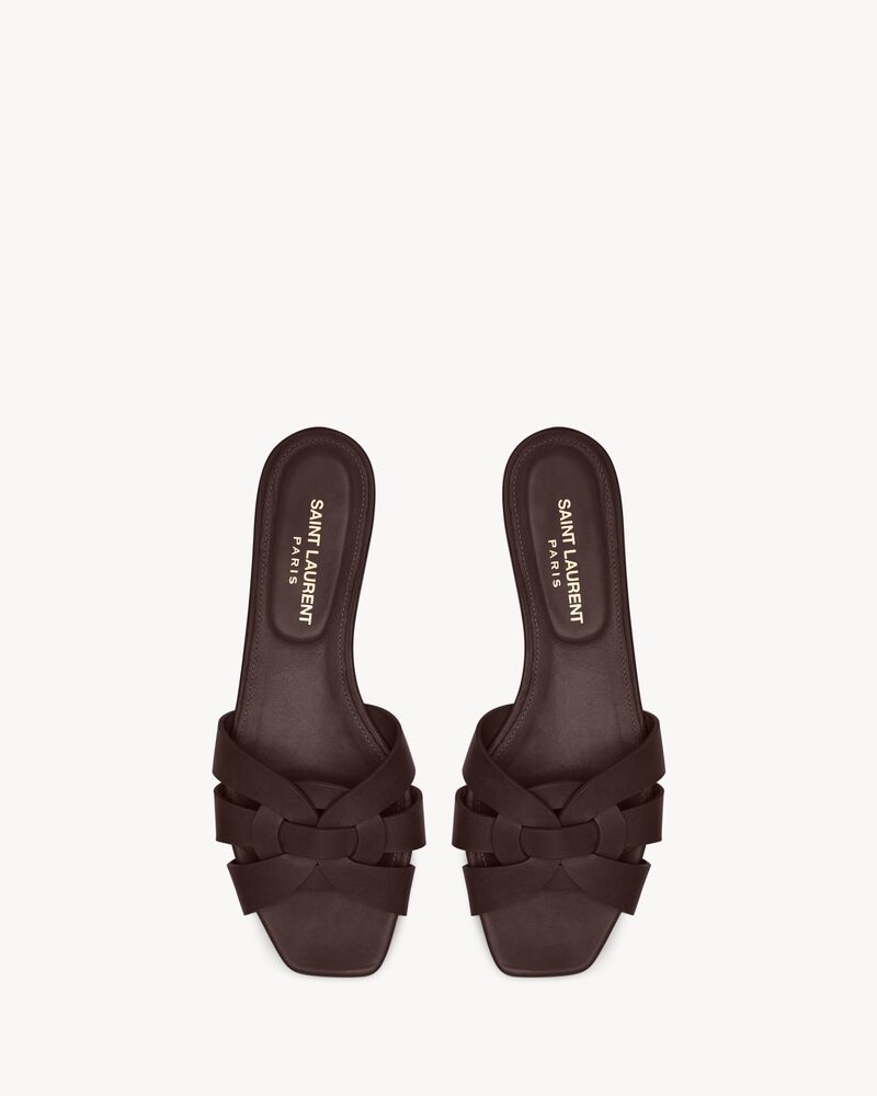 tribute flat sandals in smooth leather