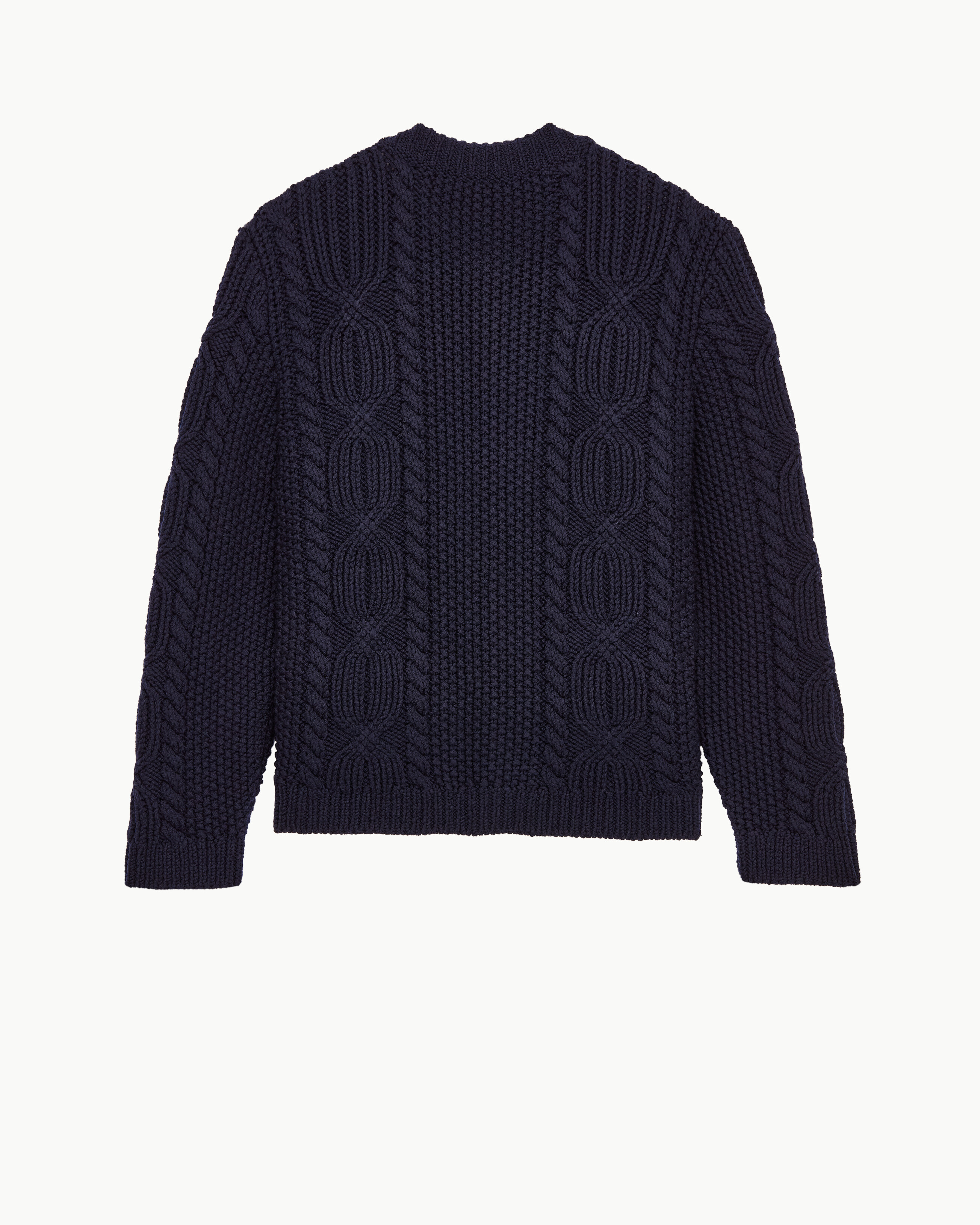 cable-knit cardigan in wool