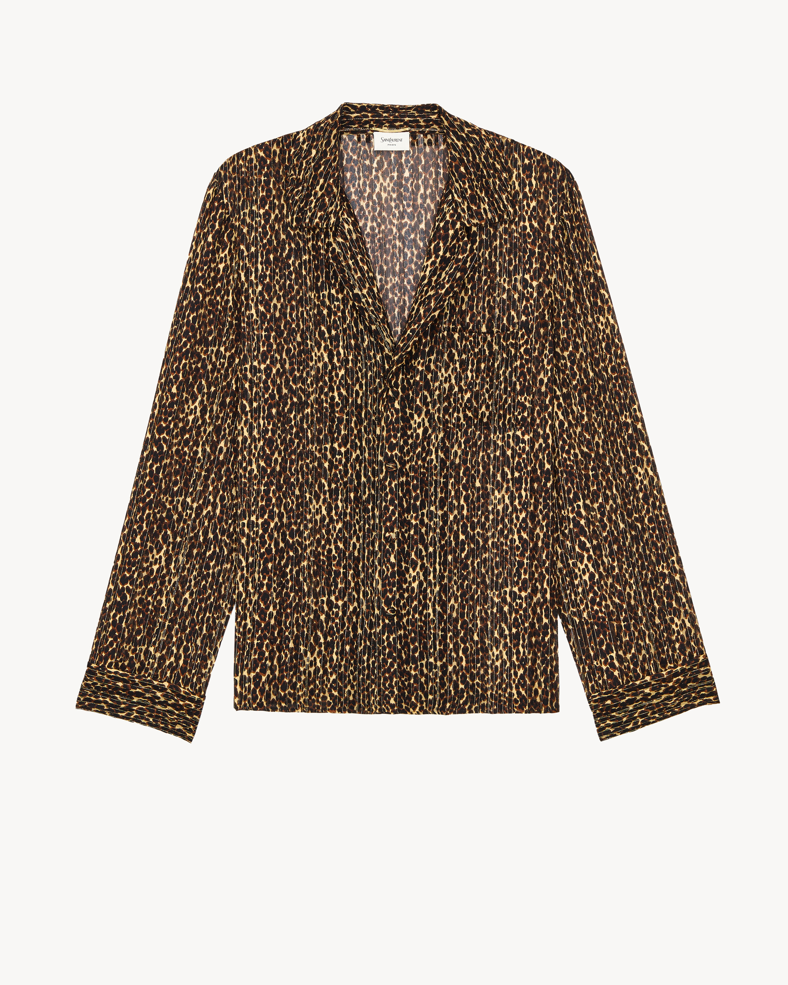Saint Laurent Paris シルク ブラウス Saint Laurent シルクサテン ブラウス | ニュートラル | FARFETCH JP