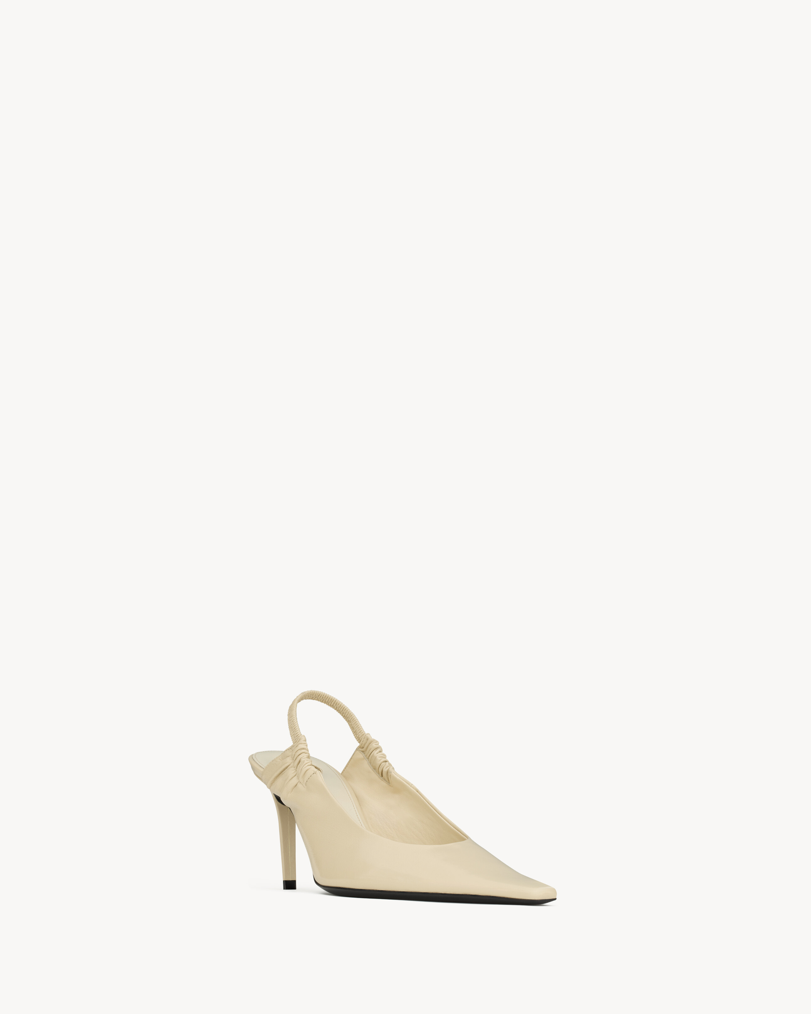 ANNE-MARIE slingback pumps in smooth leather in White | Saint