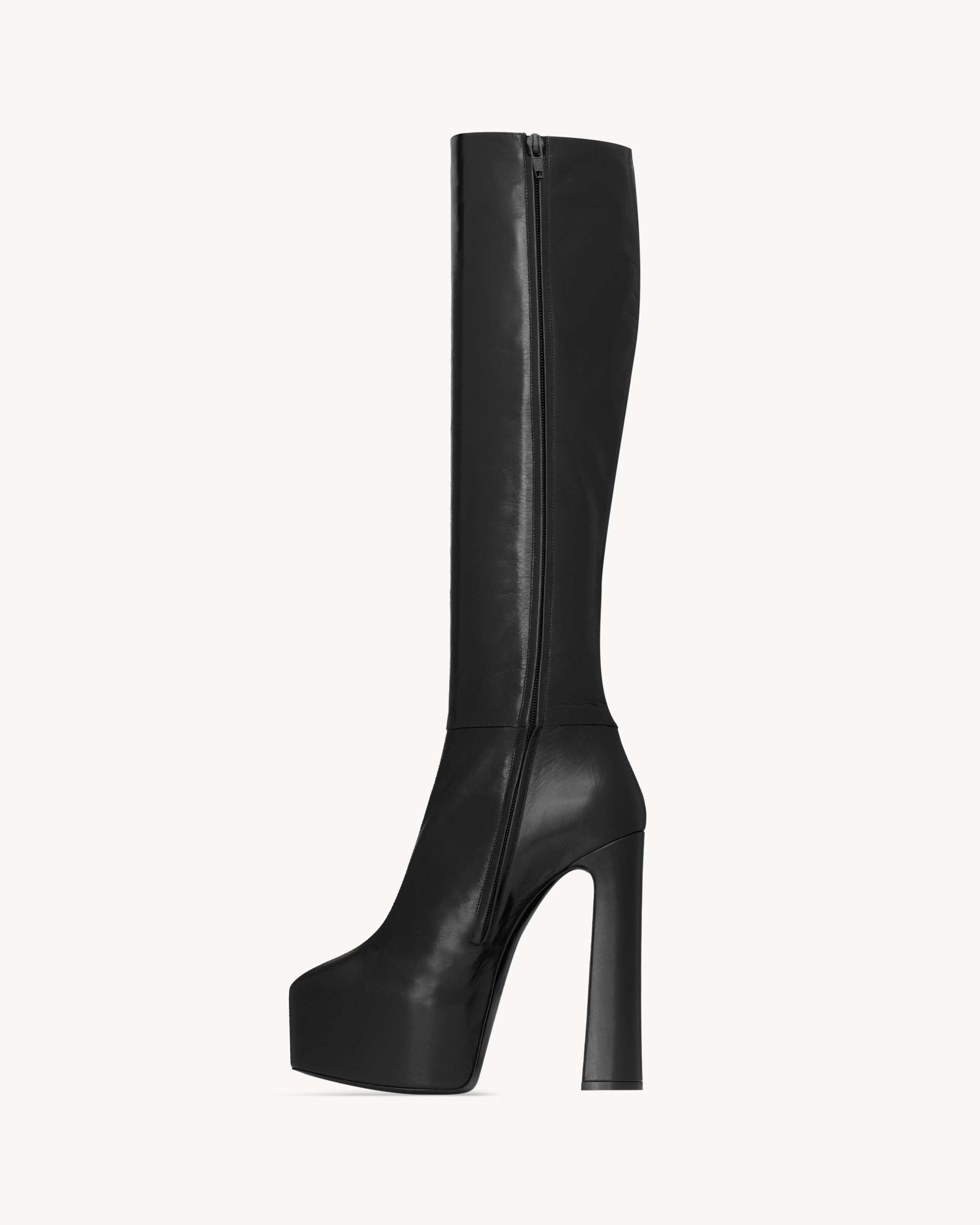 NICO platform boots in smooth leather